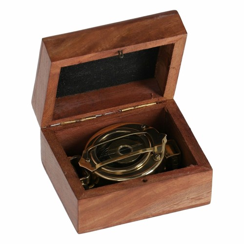 Bussola ottone con - in, scatola