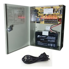 Alimentatore Box 9 Uscite 15A  funzione UPS Accumulatore 12 volt 7 A incluso