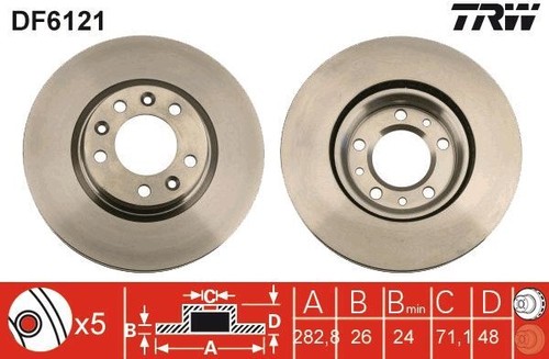 Trw discofreno df6121 - discofreno,