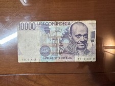 BIGLIETTO FAC-SIMILE 10000 LIRE MAX PEZZALI CON UN DECA PALAZZETTI