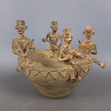 Antique Bronze Sculpture Boat