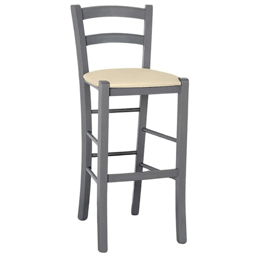 Sgabello alto legno grigio - in,