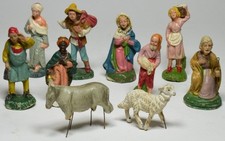 10 Statuine Presepe Epoca'50 Pasta Sacra Famiglia 10cm Chialù Fontanini-14V 