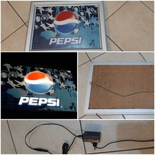Targa Insegna Tabella luminosa pubblicitaria Pepsi Cola originale Vintage collez
