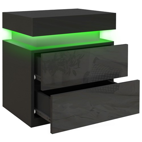 Homcom comodino led 16 - comodino, a