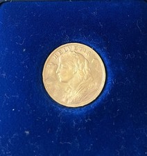 20 Franchi Svizzeri Oro 1947 “Helvetia” – Originale, Rarissimo, con cofanetto.