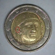 moneta 2 Euro com.Boccaccio 2013 errore conio