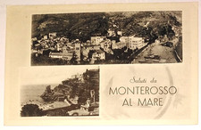 CARTOLINA LIGURIA LA SPEZIA PROVINCIA SALUTI DA MONTEROSSO AL MARE VIAG. 1962