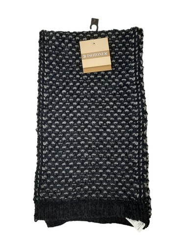Sciarpa maglia waffle nera - in,