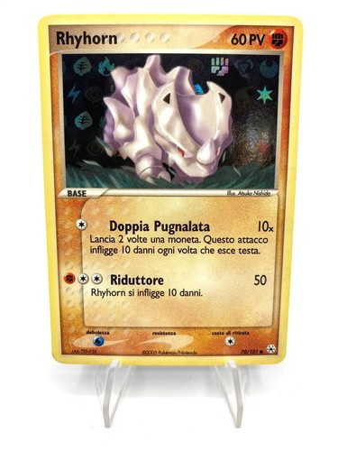 Carta pokemon rhyhorn 101 - carta, 70/101