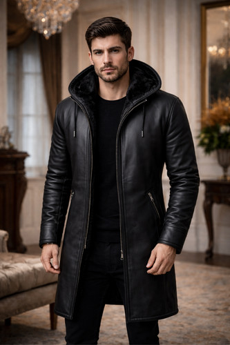 Cappotto lungo uomo - nero, vera