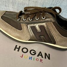 HOGAN JUNIOR Scarpe Bambino Unisex Bronzo Tg 35 Con Bustina