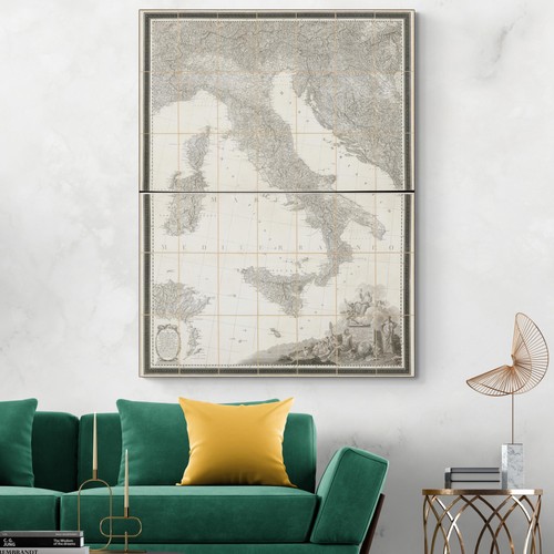 Mappa italia 1802 confini - mappa,