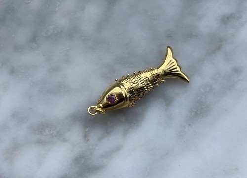 Charm pesce articolato oro - articolato,