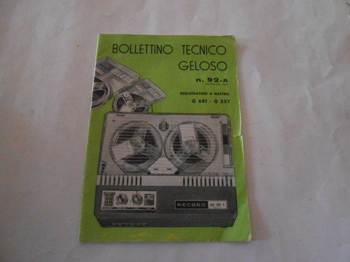 Bollettino tecnico geloso - bollettino,