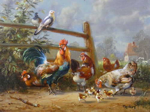 Dipinto olio hubert kaplan - dipinto, ad