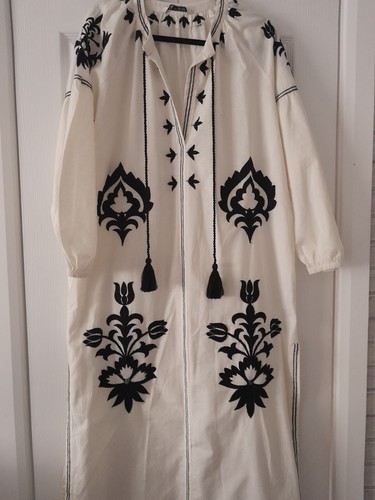 Abito caftano ricamato zara - abito/caftano,