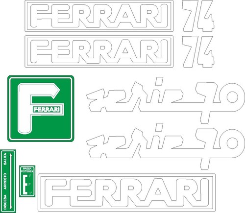 Adesivi decalcomanie ferrari - adesivi,