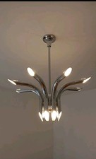  Reggiani Sciolari Italian design sputnik cromo anni 60 Chandelier 