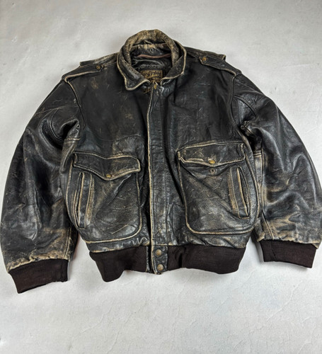 Giacca pelle marrone - , lavata