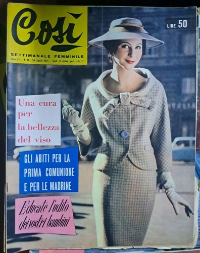 Cosi rivista moda anni 1957 - cosi,