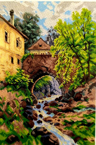 Quadro canovaccio mezzo punto - canovaccio,