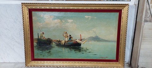 Pescatori nel golfo - di, napoli