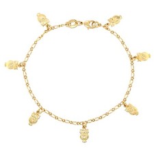 Gufo Charms Bracciale e Cavigliera Saggezza e Intuizione Scegli Misura per Bambino e Donna