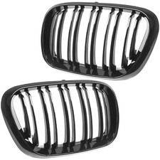 Griglia renale radiatore doppio ponte adatta per BMW X5 E53 2000-2003 nera