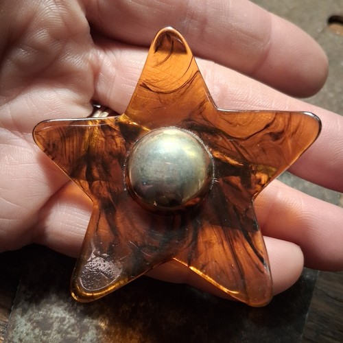 Bachelite lucite spilla star - lucite?,