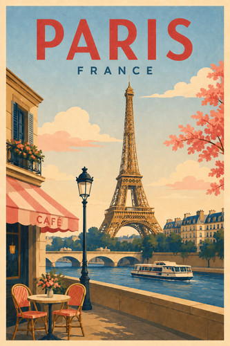 Poster viaggio parigi - poster,