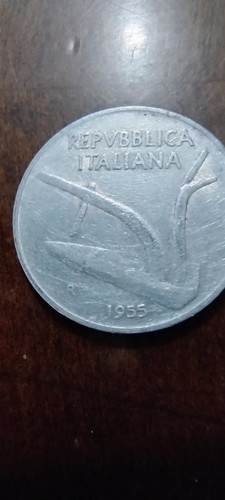 Moneta lire 1955 con spiga - 10,