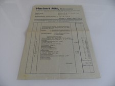 alte originale Rechnung