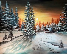 Paesaggio invernale tela 60 - invernale,