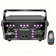 Proiettore Laser Beam RGB Disco DJ Effetto Luce Party DMX Strobo Illuminazione Palco