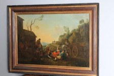 Antico dipinto olio su tela