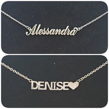 Collana Collanina Donna in acciaio inox con nome - idea regalo -