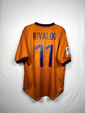 Maglia Rivaldo Fan shop Barcelona La Liga Signed Size L Photo prove 1998-00