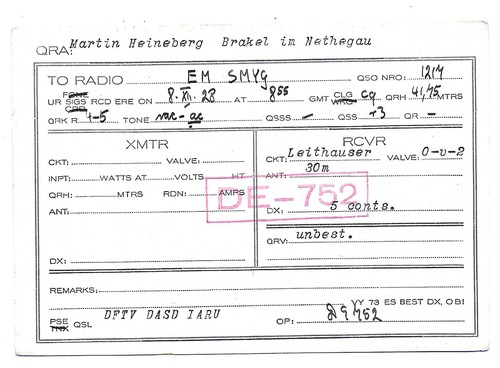 Qsl radio de752 stazione - radio,
