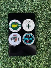 Set 4 pennarelli flat golf ball 1991 Majors Masters, US Open, PGA ecc FREEPOST