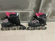 Oxelo Roller Fit 5 Jr Grey Pink Pattini taglia 35-38