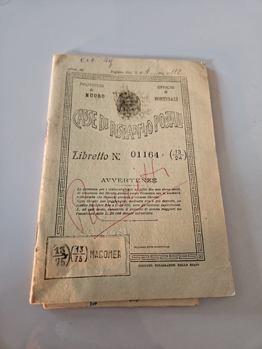 Vecchio libretto casse - casse, di