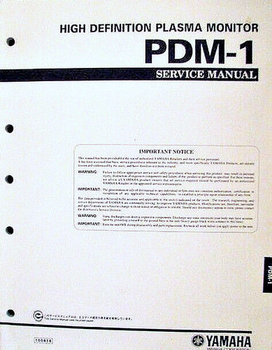 Yamaha pdm plasma monitor - yamaha,