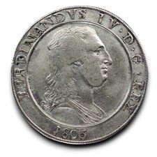 Napoli bella piastra 120 grana 1805 capelli lisci Ferdinando IV Borbone