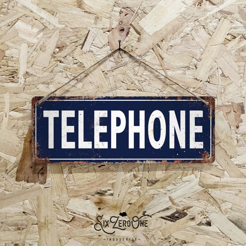 Insegna telefono metallo uomo - insegna,