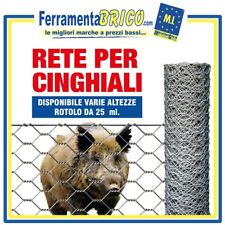 25 METRI RETE RECINZIONE ANTI CINGHIALE RETE PARAMASSI FORTE ZINCATURA BESTIAMI