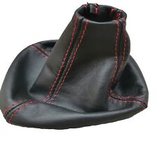 cuffia cambio + cornice plastica vera pelle nera PER FIAT Panda 319 2012 al 2023