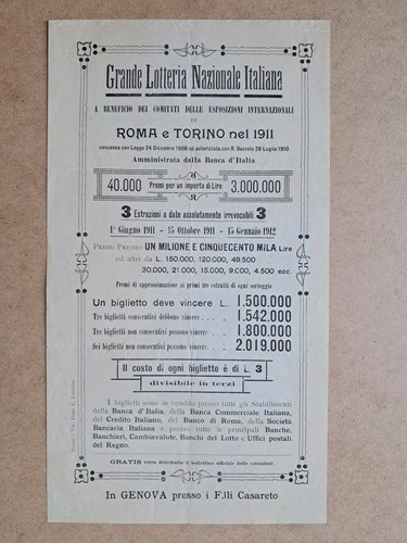 Manifesto grande lotteria - manifesto,