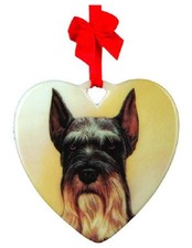 Schnauzer ceramica cuore - schnauzer,