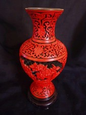 Vaso balaustra lacca cinabro